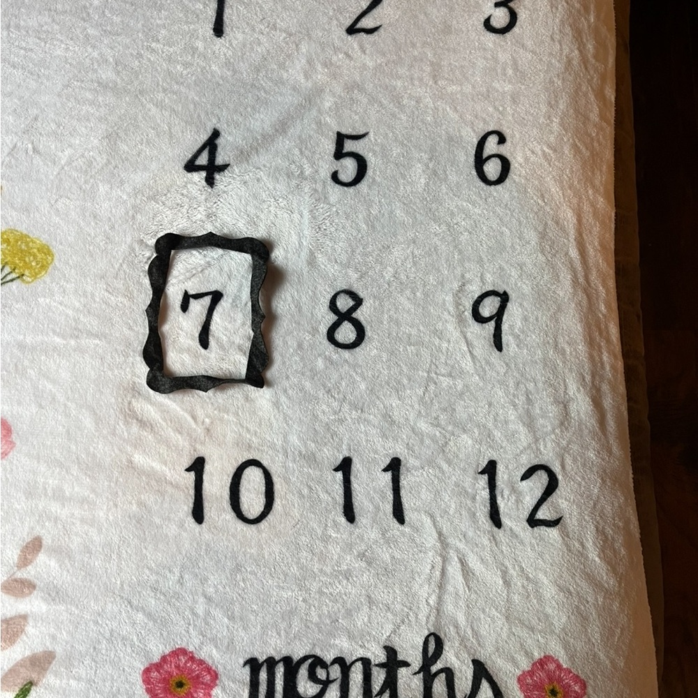 Baby Milestone Blanket with Floral Design
